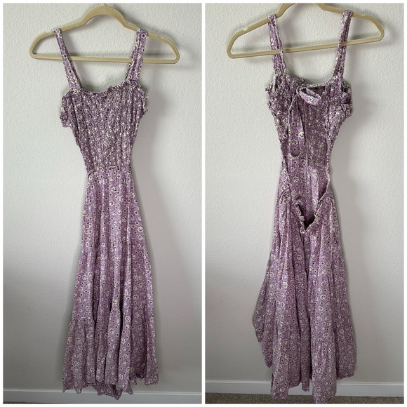 SEA NEW YORK Ida Apron Lilac Midi Dress SZ S - Picture 5 of 10